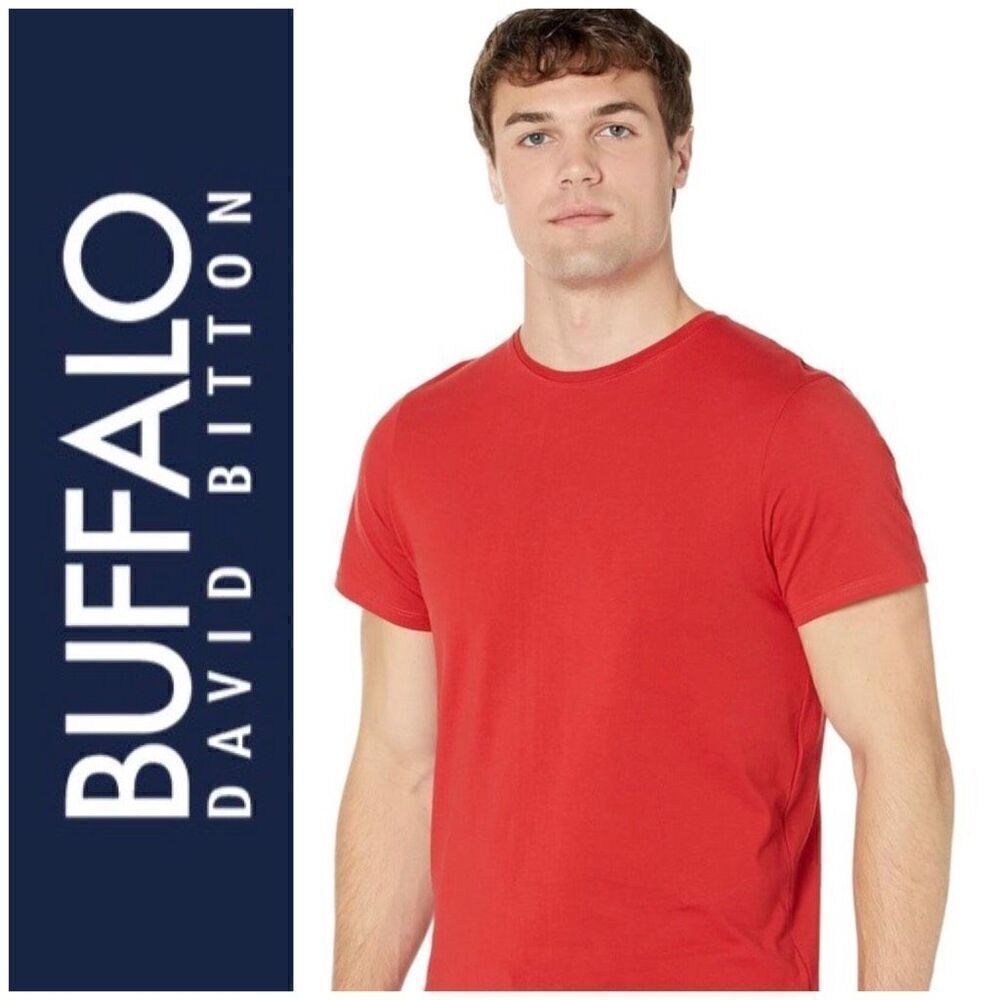 BUFFALO by David Bitton - NWT - Men’s Size Large Crew-Neck, Short Sleeve Tee/Red